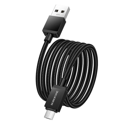 Cavo Dati e Ricarica USB-A - microUSB Borofone BX120 Placer, 18W, 1m, Nero
