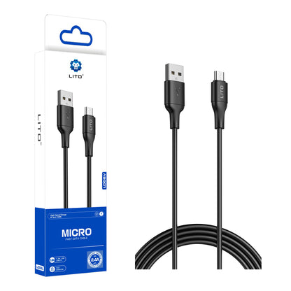 Cavo Dati e Ricarica USB-A - microUSB Lito LD06V, 18W, 1m, Nero