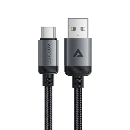USB-A to USB-C Data and Charging Cable Acefast C20-04, 18W, 1.2m, Black