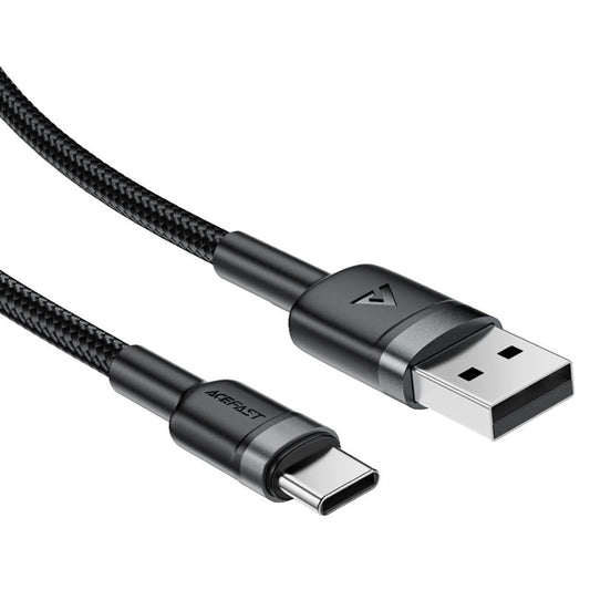 Acefast C22-04 USB-A to USB-C Data and Charging Cable, 18W, 1.2m, Black