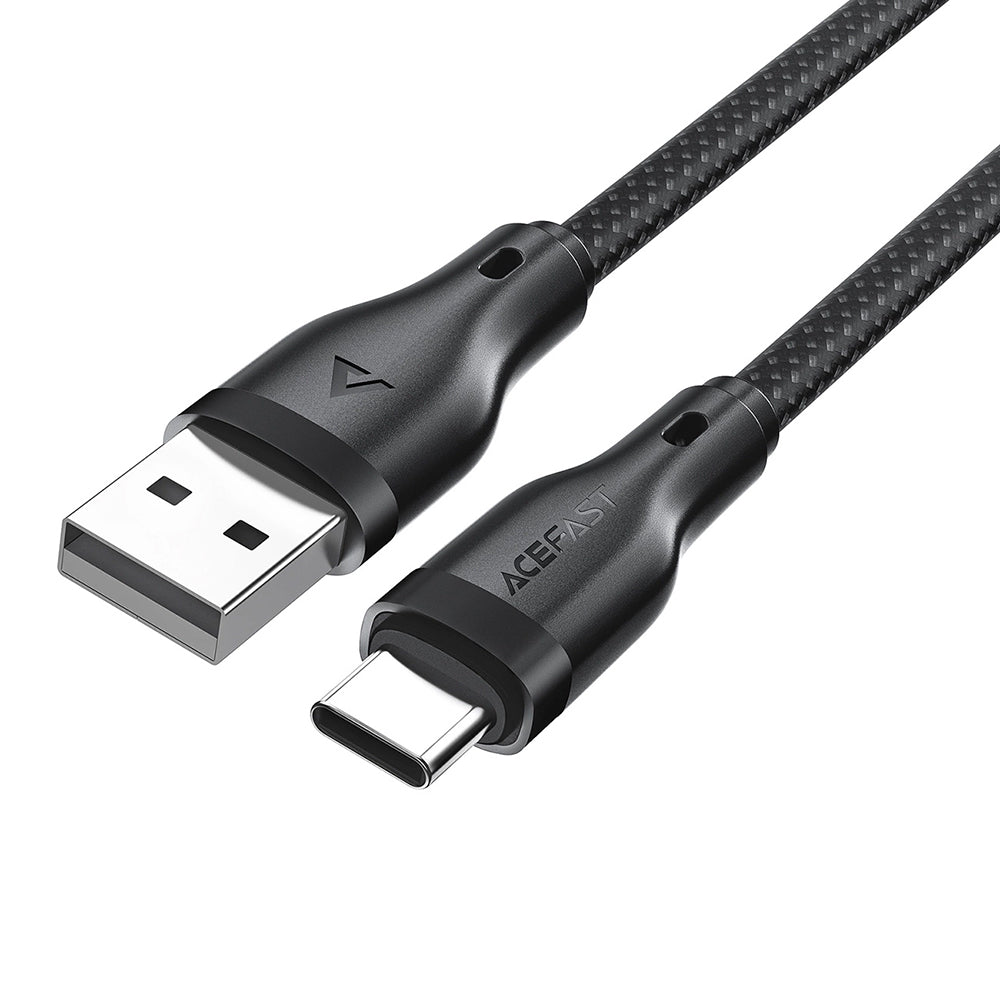 Acefast C8-04 USB-A to USB-C Data and Charging Cable, 18W, 1.2m, Black
