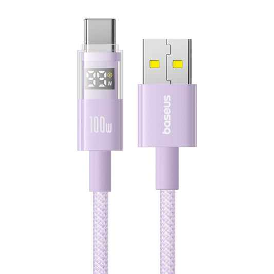 Cavo Dati e Ricarica USB-A - USB-C Baseus Display 2, 100W, 1m, Viola P10382701511-00