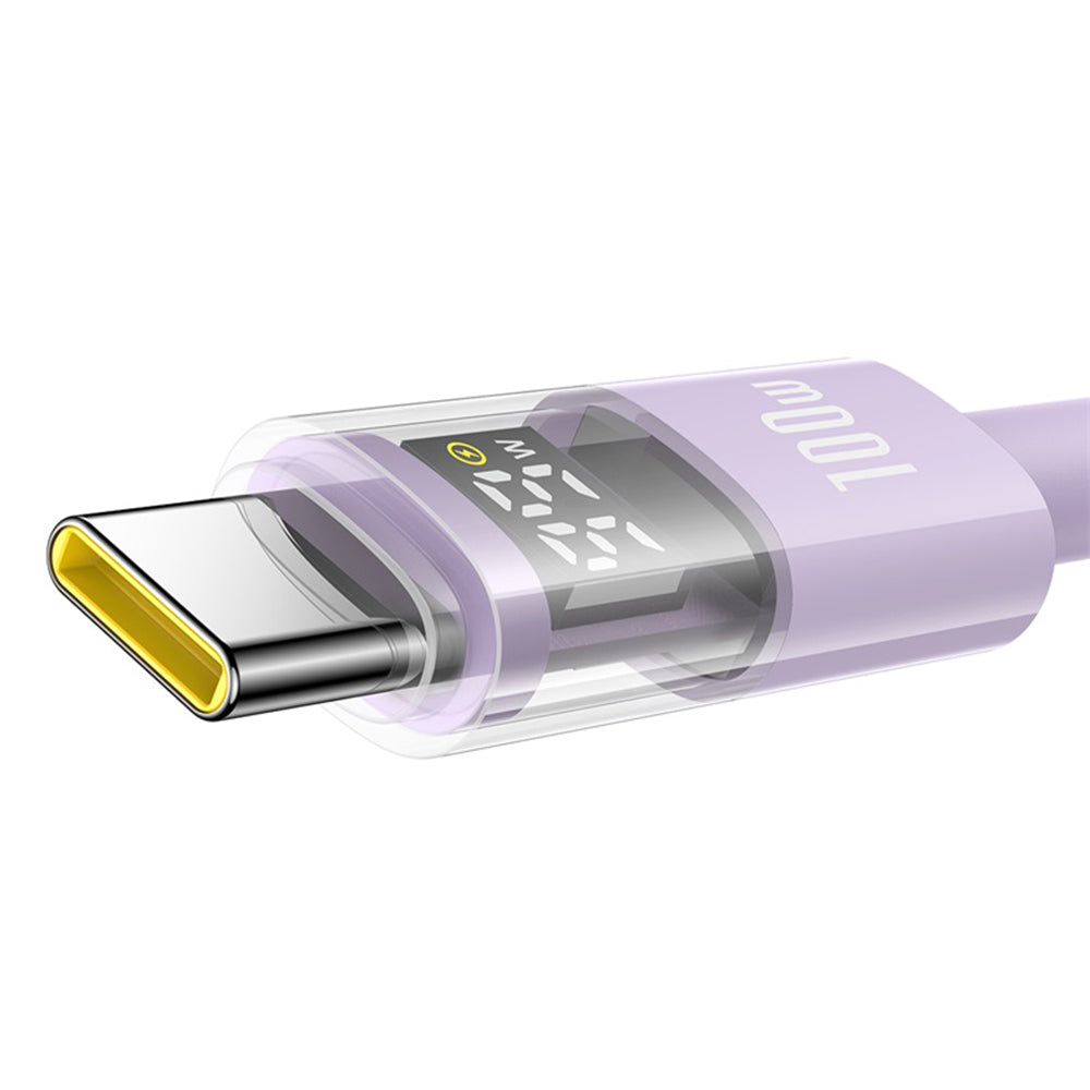 Cavo Dati e Ricarica USB-A - USB-C Baseus Display 2, 100W, 2m, Viola P10382701511-01