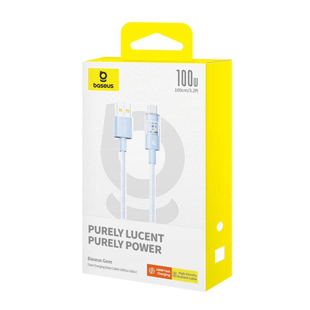 Cavo Dati e Ricarica USB-A - USB-C Baseus Gem, 100W, 1m, Blu P10373002311-00
