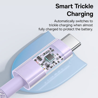 Baseus Gem USB-A to USB-C Data and Charging Cable, 100W, 1m, Purple P10373002511-00