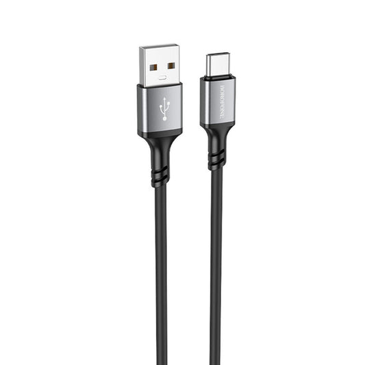 USB-A to USB-C Data and Charging Cable Borofone BX83, 18W, 1m, Black