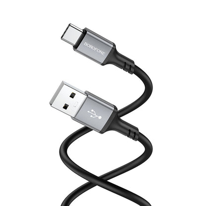 USB-A to USB-C Data and Charging Cable Borofone BX83, 18W, 1m, Black