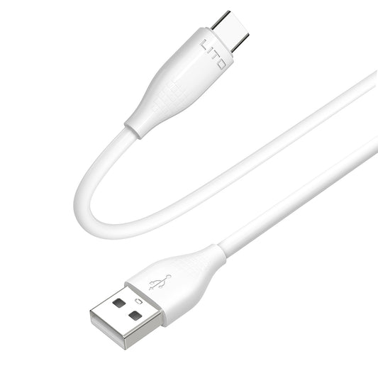 Cavo Dati e Ricarica USB-A - USB-C Lito LD03T, 18W, 1m, Bianco