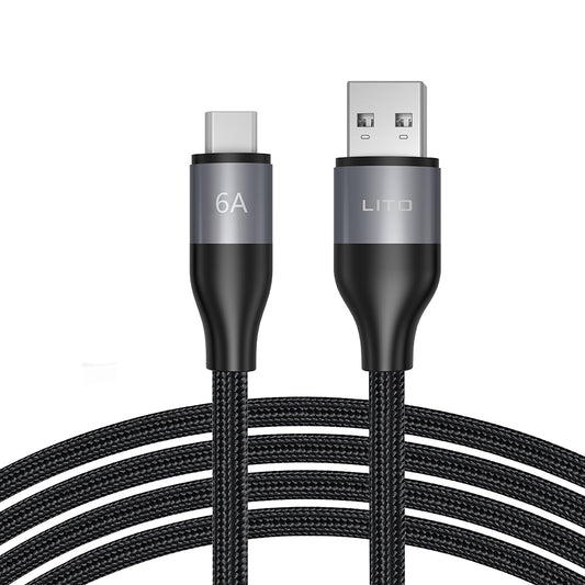 Cavo Dati e Ricarica USB-A - USB-C Lito LD23T, 18W, 1m, Grigio