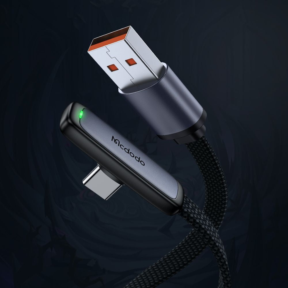 Cavo Dati e Ricarica USB-A - USB-C McDodo CA-3340 Angled, 100W, 1.2m, Nero