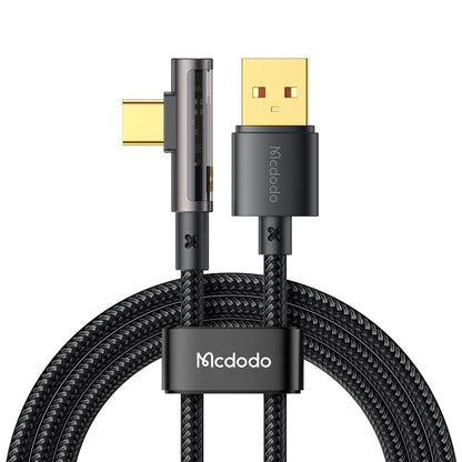 Cavo Dati e Ricarica USB-A - USB-C McDodo CA-3380 Angled, 100W, 1.2m, Nero