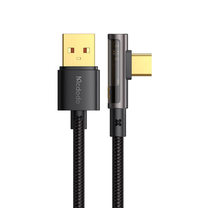 Cavo Dati e Ricarica USB-A - USB-C McDodo CA-3380 Angled, 100W, 1.2m, Nero