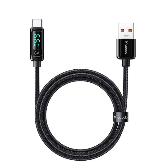 Cavo Dati e Ricarica USB-A - USB-C McDodo CA-8690 Display, 66W, 1.2m, Nero