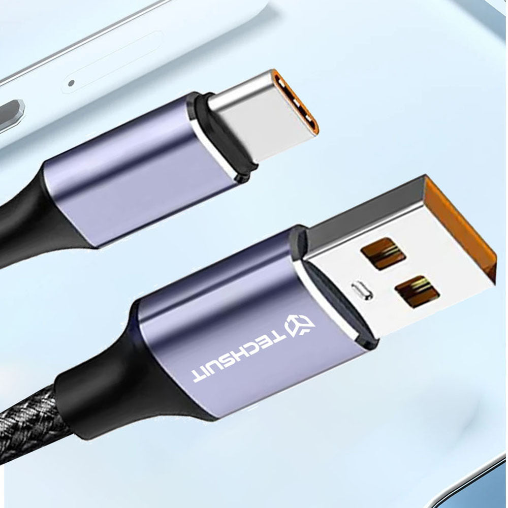 Cavo Dati e Ricarica USB-A - USB-C Techsuit PCB018, 100W, 1m, Nero