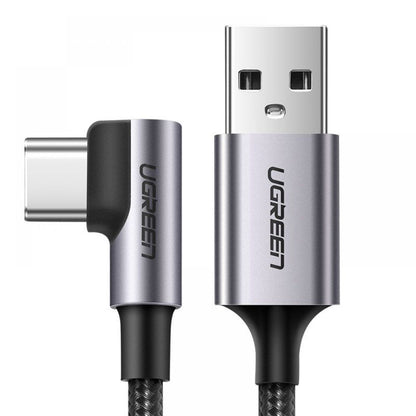 Cavo Dati e Ricarica USB-A - USB-C UGREEN US284 Angled, 18W, 0.5m, Grigio