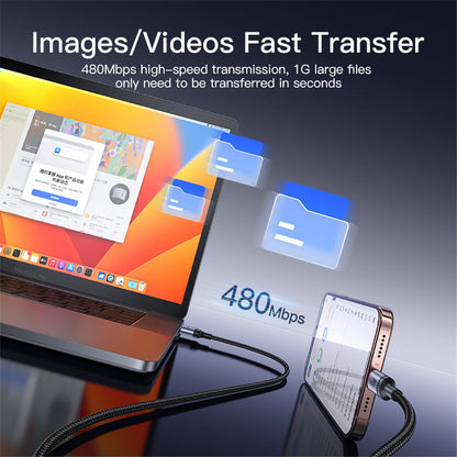 Cavo Dati e Ricarica USB-A - USB-C Yesido CA130C, 18W, 2m, Nero