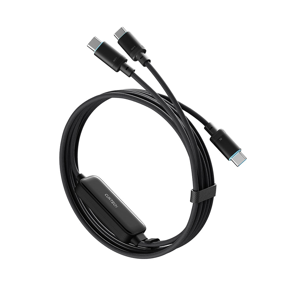 Cavo Dati e Ricarica USB-C - 2 x USB-C Cuktech C2C615, 140W, 1,5m, Nero CKC2C615GLBK