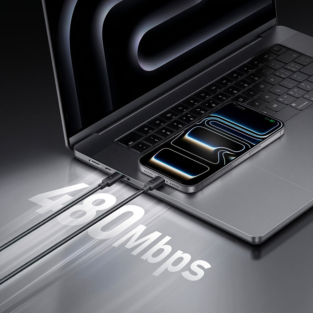 Cavo Dati e Ricarica USB-C - 2 x USB-C Cuktech C2C615, 140W, 1,5m, Nero CKC2C615GLBK