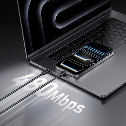 Cavo Dati e Ricarica USB-C - 2 x USB-C Cuktech C2C615, 140W, 1,5m, Nero CKC2C615GLBK