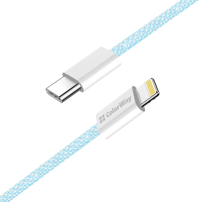 Cavo Dati e Ricarica USB-C - Lightning ColorWay CW-CBPDCL061, 27W, 1m, Blu