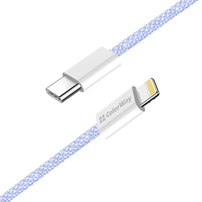 Cavo Dati e Ricarica USB-C - Lightning ColorWay CW-CBPDCL061, 27W, 1m, Viola