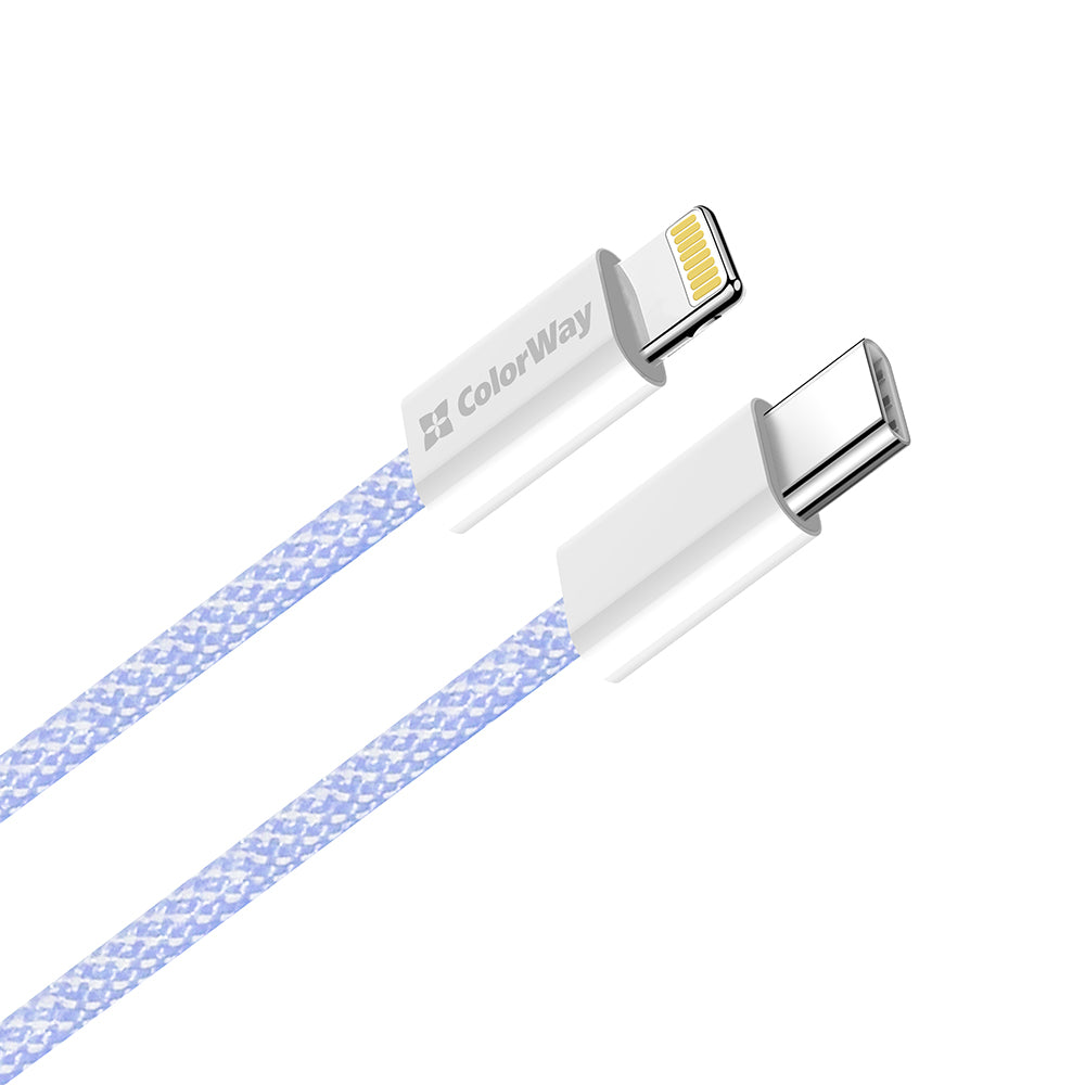 Cavo Dati e Ricarica USB-C - Lightning ColorWay CW-CBPDCL061, 27W, 1m, Viola