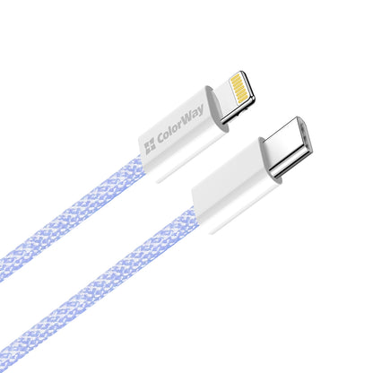 Cavo Dati e Ricarica USB-C - Lightning ColorWay CW-CBPDCL061, 27W, 1m, Viola