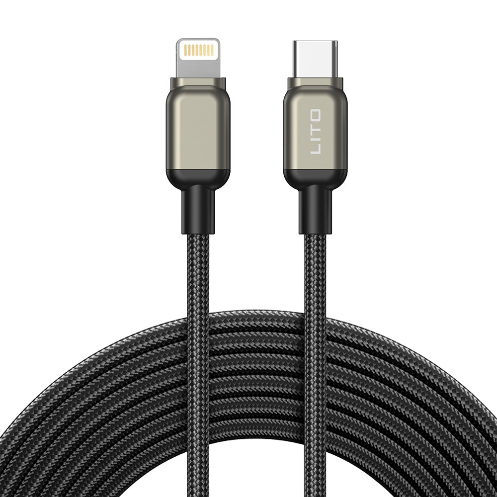 Cavo Dati e Ricarica USB-C - Lightning Lito LD17, 20W, 1m, Nero