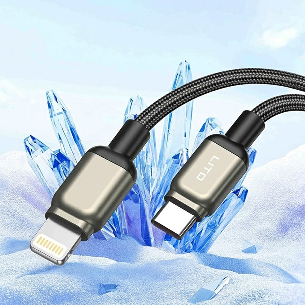 Cavo Dati e Ricarica USB-C - Lightning Lito LD17, 20W, 1m, Nero