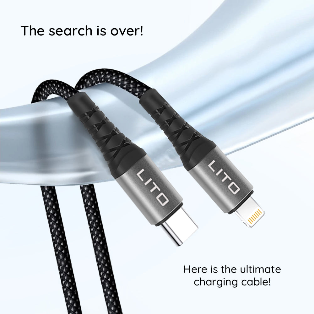 Cavo Dati e Ricarica USB-C - Lightning Lito LD22CL, 27W, 2m, Nero