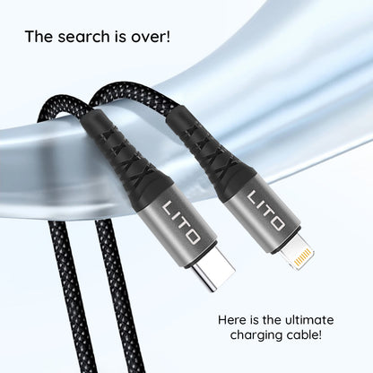 Cavo Dati e Ricarica USB-C - Lightning Lito LD22CL, 27W, 2m, Nero