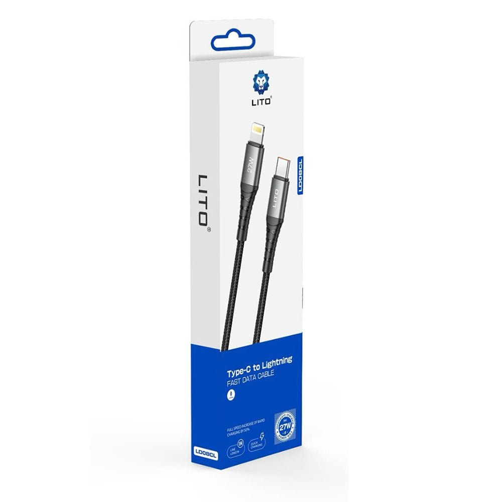 Cavo Dati e Ricarica USB-C - Lightning Lito LD22CL, 27W, 2m, Nero