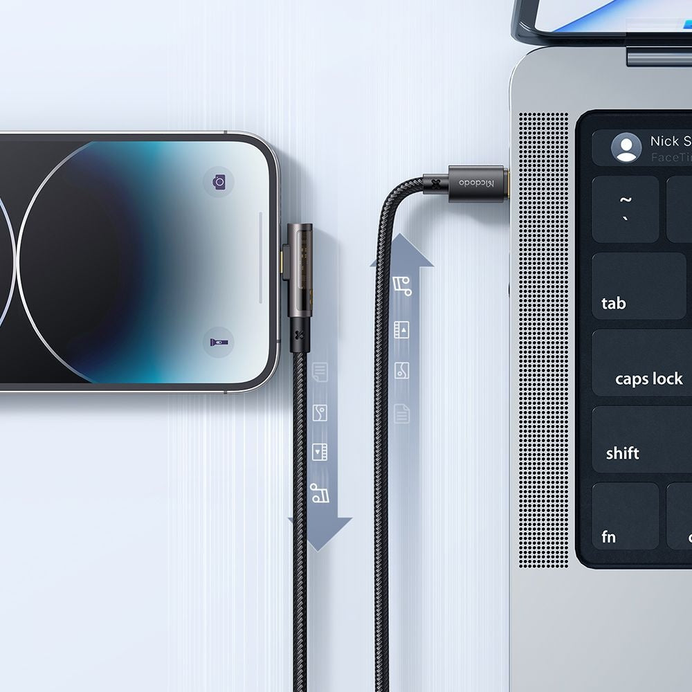 Cavo Dati e Ricarica USB-C - Lightning McDodo CA-3390 Angled, 36W, 1.2m, Nero