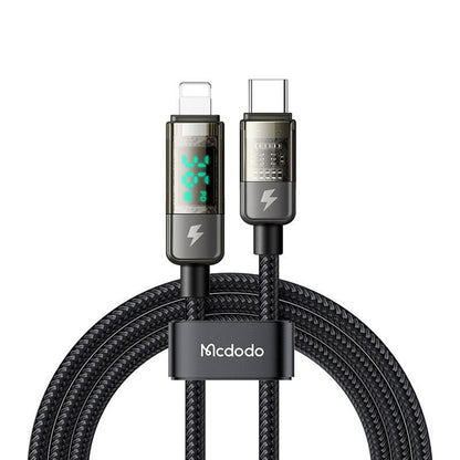 Cavo Dati e Ricarica USB-C - Lightning McDodo CA-3600 Display Auto Power Off, 36W, 1.2m, Nero