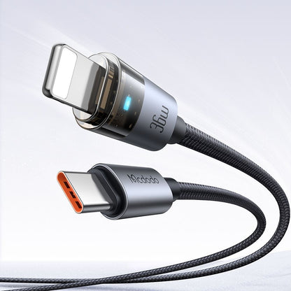 Cavo Dati e Ricarica USB-C - Lightning McDodo CA-6940, 36W, 1.2m, Nero