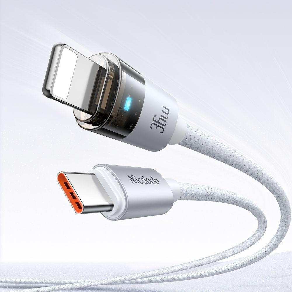 Cavo Dati e Ricarica USB-C - Lightning McDodo CA-6942, 36W, 1.2m, Bianco