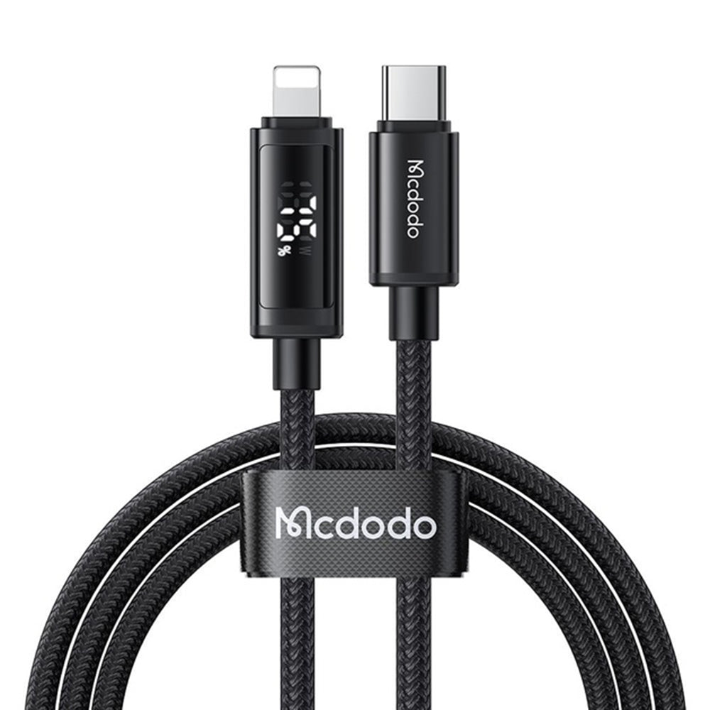 Cavo Dati e Ricarica USB-C - Lightning McDodo CA-7990 Display, 36W, 1.2m, Nero