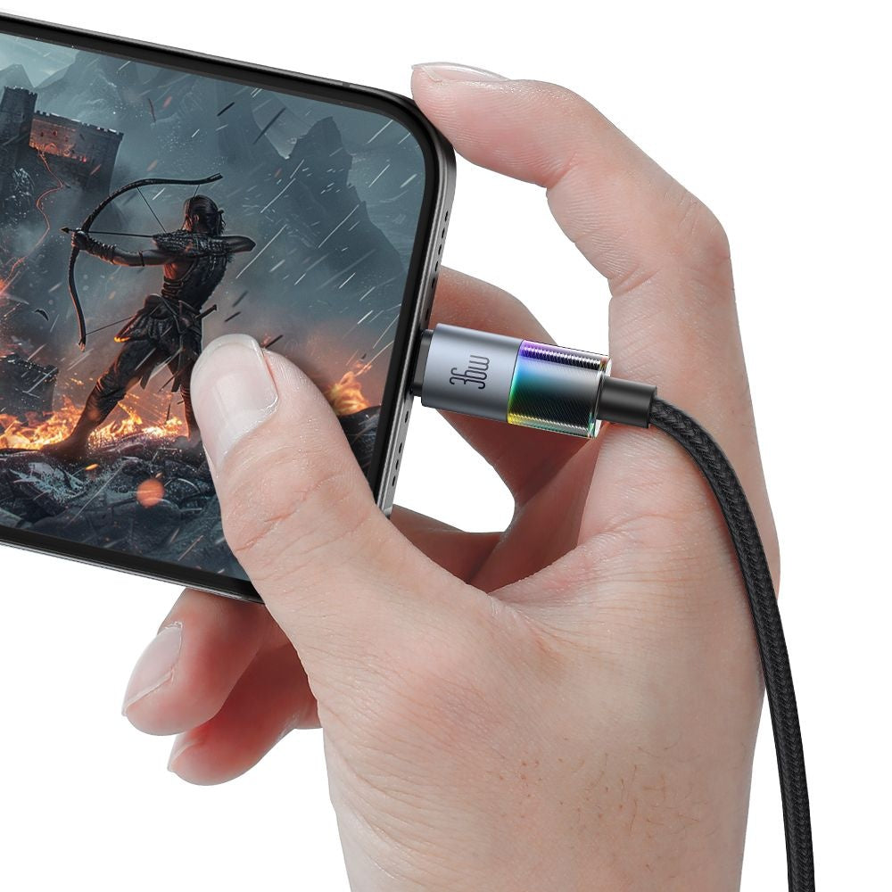 Cavo Dati e Ricarica USB-C - Lightning McDodo CA-8190 Colorful, 36W, 1.2m, Nero