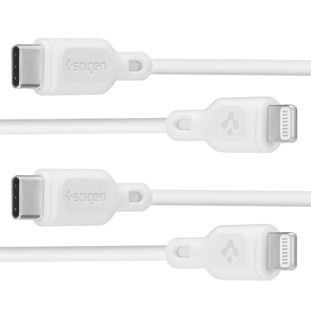 Cavo Dati e Ricarica USB-C - Lightning Spigen Durasync, 20W, 1m, Bianco, Set 2 pezzi