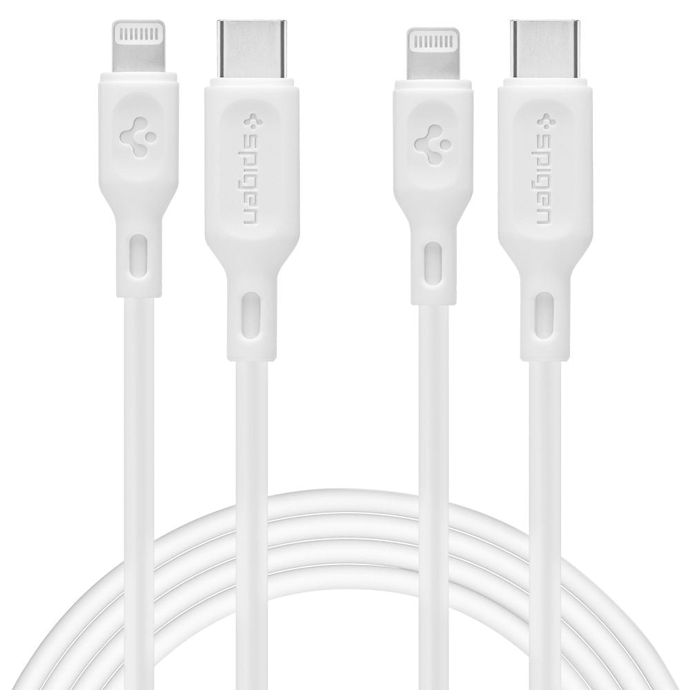 Cavo Dati e Ricarica USB-C - Lightning Spigen Durasync, 20W, 1m, Bianco, Set 2 pezzi