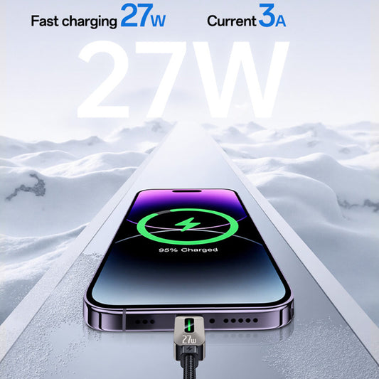 Cavo Dati e Ricarica USB-C - Lightning Yesido CA199, 27W, 1,2m, Nero