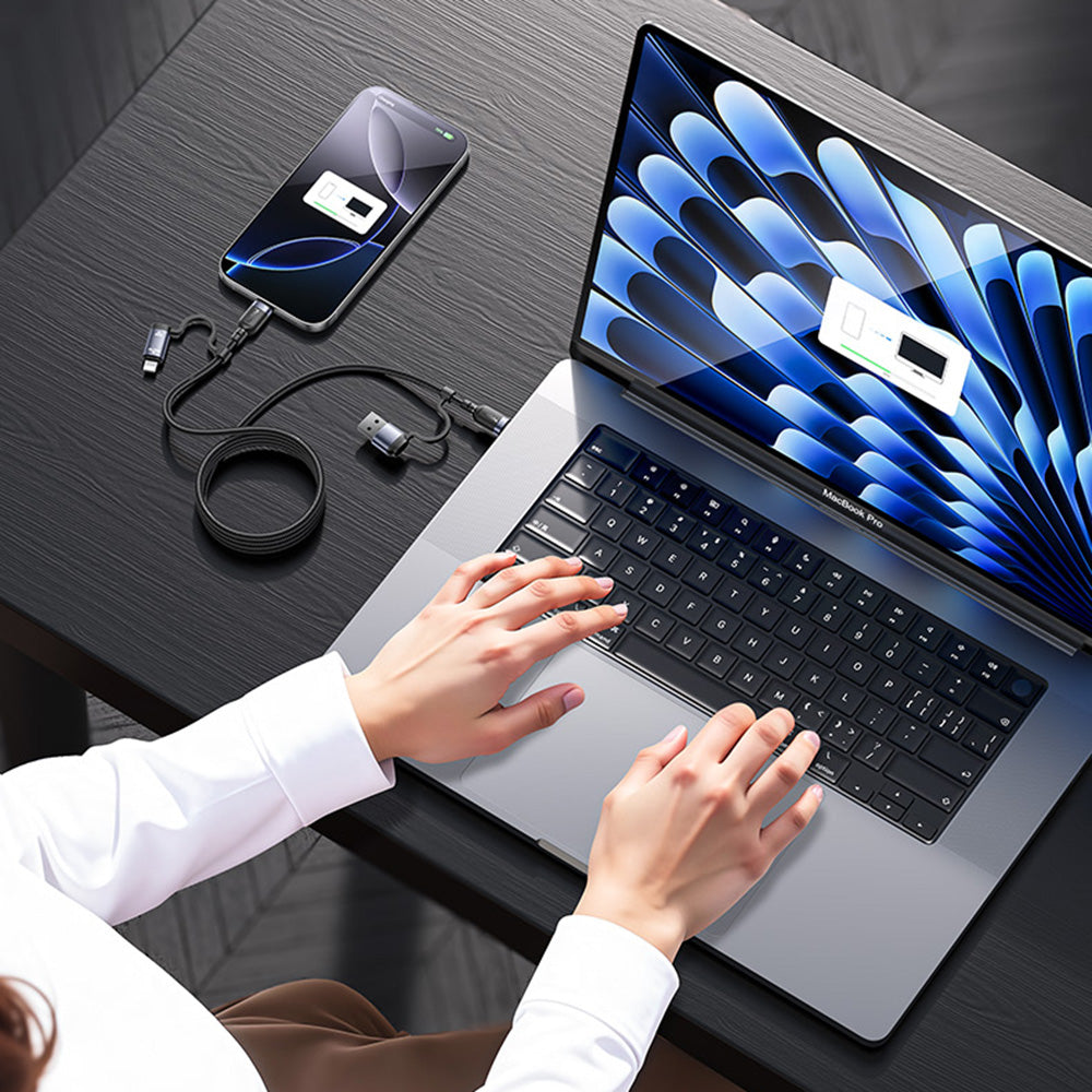 Cavo dati e ricarica USB-C / USB-A - USB-C / Lightning Yesido CA200, 60W, 1,2m, Nero