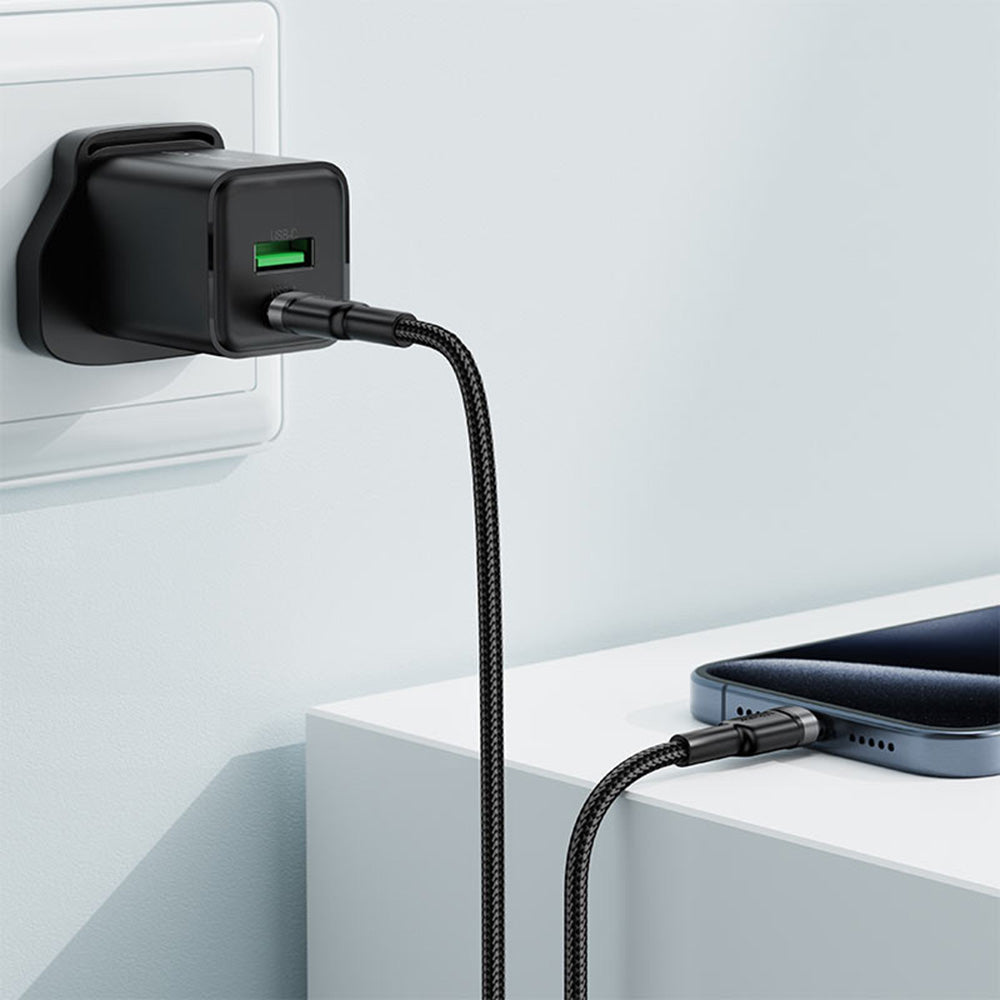 Cavo Dati e Ricarica USB-C - USB-C Acefast C22-03, 60W, 1.2m, Nero