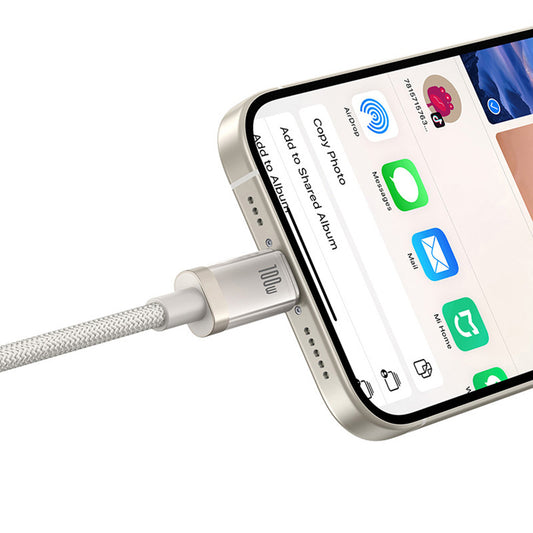 USB-C Data and Charging Cable - USB-C Baseus Titanium, 100W, 2m, Silver P10378100G21-01