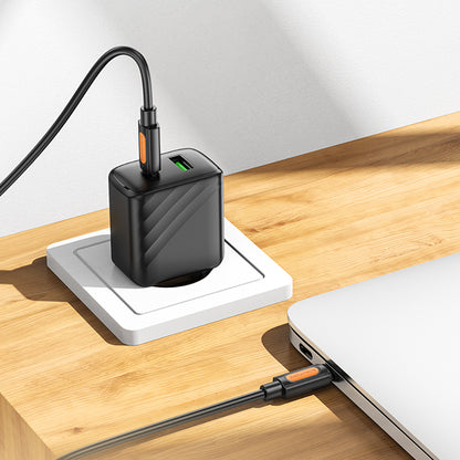 Cavo Dati e Ricarica USB-C - USB-C Borofone BX114 Silicone, 60W, 1m, Nero