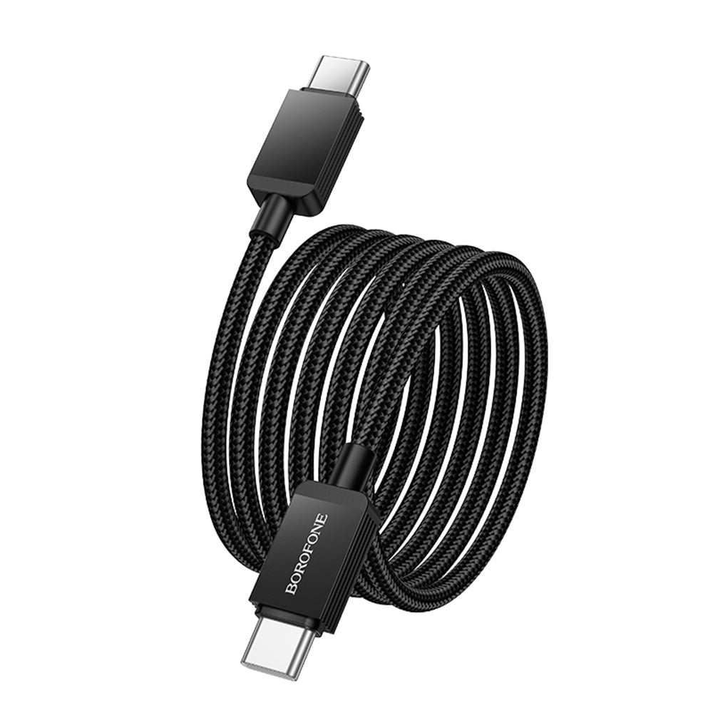 USB-C Data and Charging Cable - USB-C Borofone BX120 Placer, 60W, 1m, Black