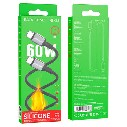 Cavo Dati e Ricarica USB-C - USB-C Borofone BX83, 60W, 1m, Nero
