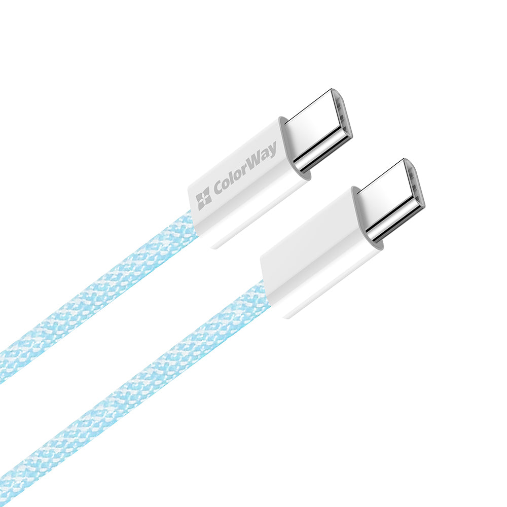USB-C Data and Charging Cable - USB-C ColorWay CW-CBPDCC061, 60W, 1m, Blue