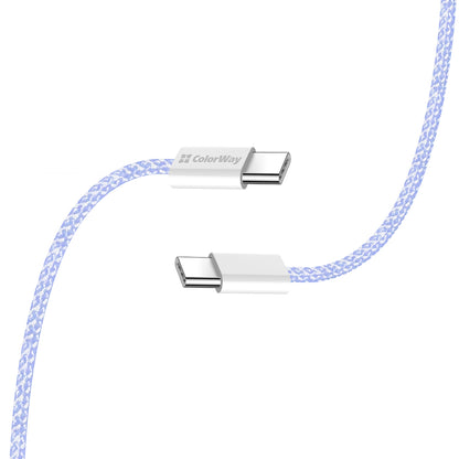 Cavo Dati e Ricarica USB-C - USB-C ColorWay CW-CBPDCC061, 60W, 1m, Viola