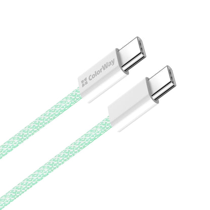 Cavo Dati e Ricarica USB-C - USB-C ColorWay CW-CBPDCC061, 60W, 1m, Verde
